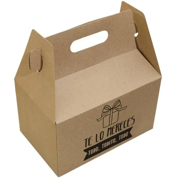 cajas de carton para regalo tipo lonchera con mensajes kekaja