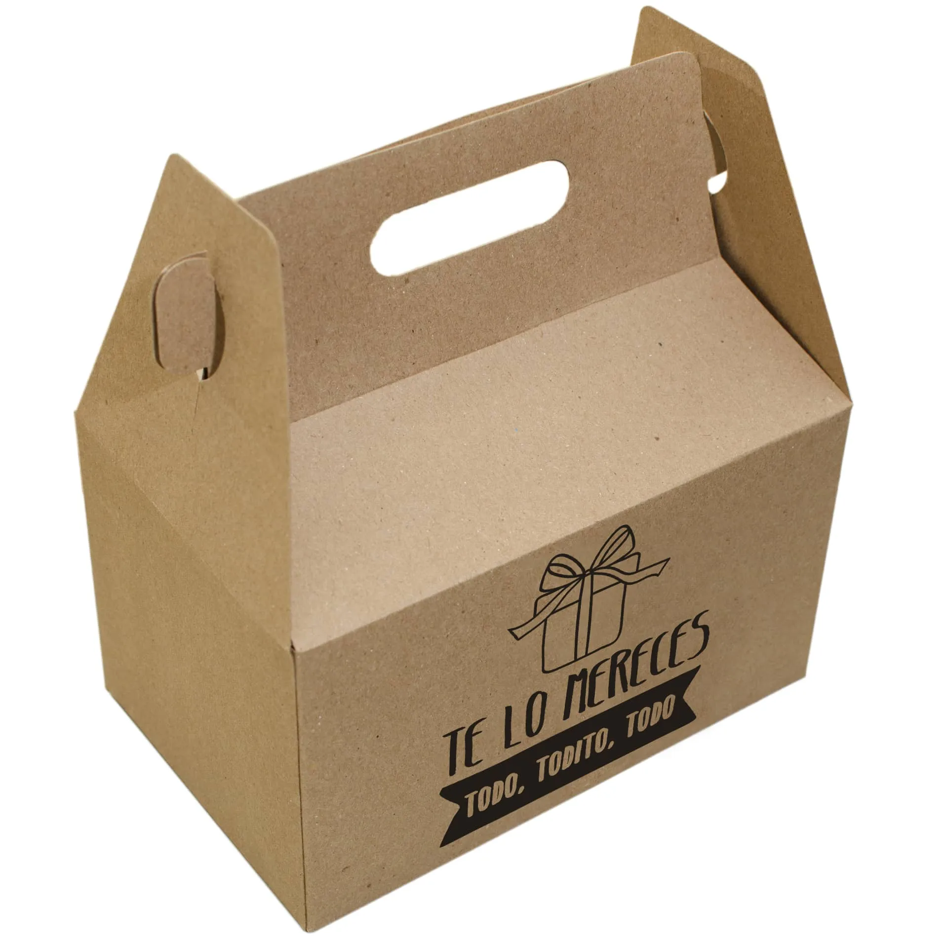 cajas de carton para regalo tipo lonchera con mensajes kekaja