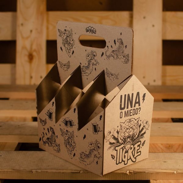 cajas para cerveza en carton six pack perspectiva