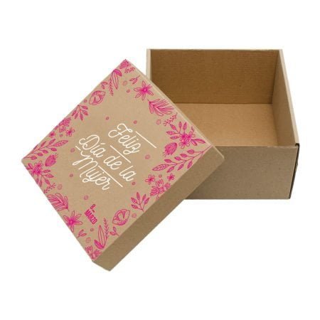 Caja de regalo dia de la mujer cuadrada