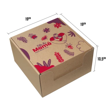 caja de regalo feliz dia mama mediana 19x19x10,5 2025