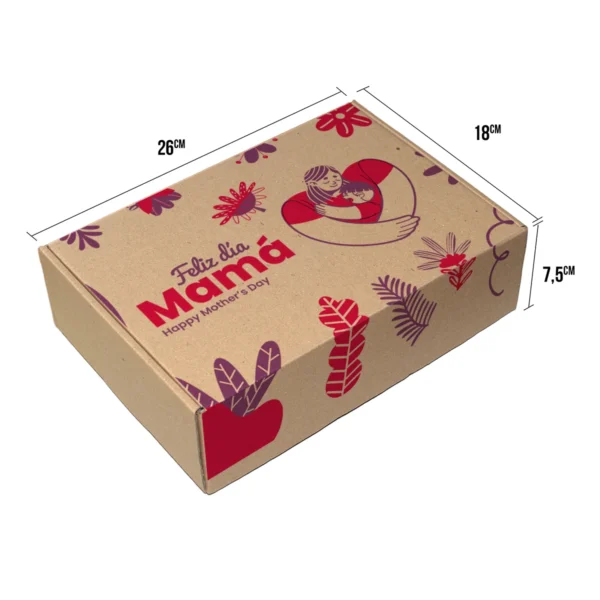 caja de regalo feliz dia mama mediana 26x18x7,5 2025