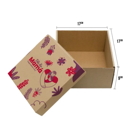 caja de regalo feliz día mamá pequeña 17x17x9 2025