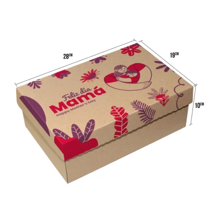 caja de regalo feliz día mamá zapatos 28x19x10 2025