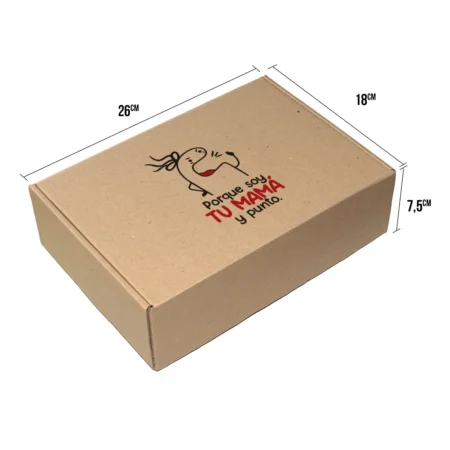 caja de regalos del día de la madre mediana 26x18x7 con mensaje divertido del día de la madre diseño exclusivo año 2026