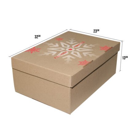 caja de navidad de kekaja 32x23x13 grande para ancheta con el texto felices fiestas diseño 2026