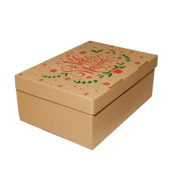 caja de regalo de navidad grande kekaja 32x23x13 rojo y verde