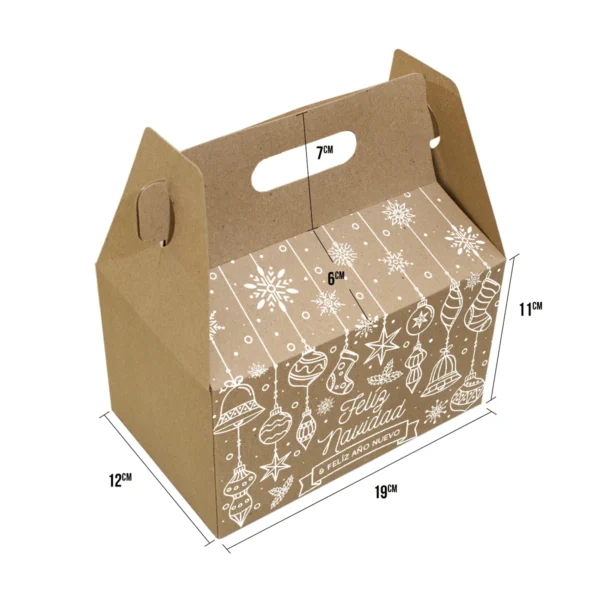 caja lonchera de navidad de colgantes navideños