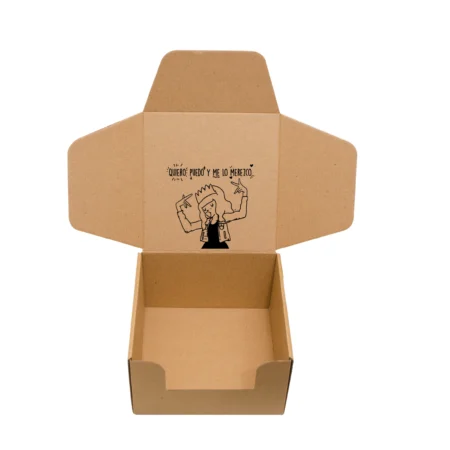 caja de regalo cuadrada del día de la mujer con mensaje interno de empoderamiento