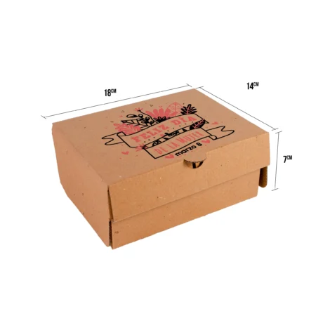 caja de regalos tipo cofre mediana para el dia de la mujer en rosa y negro