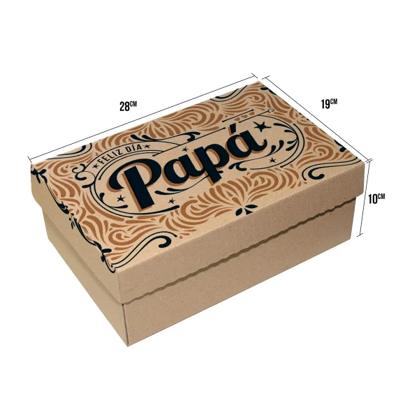 Caja de regalo para el día del padre tipo zapatos