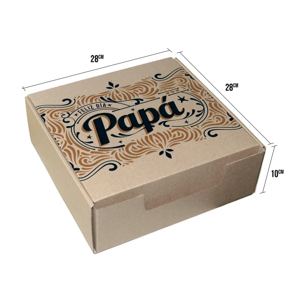 Caja de regalo para el día del padre grande cuadrada