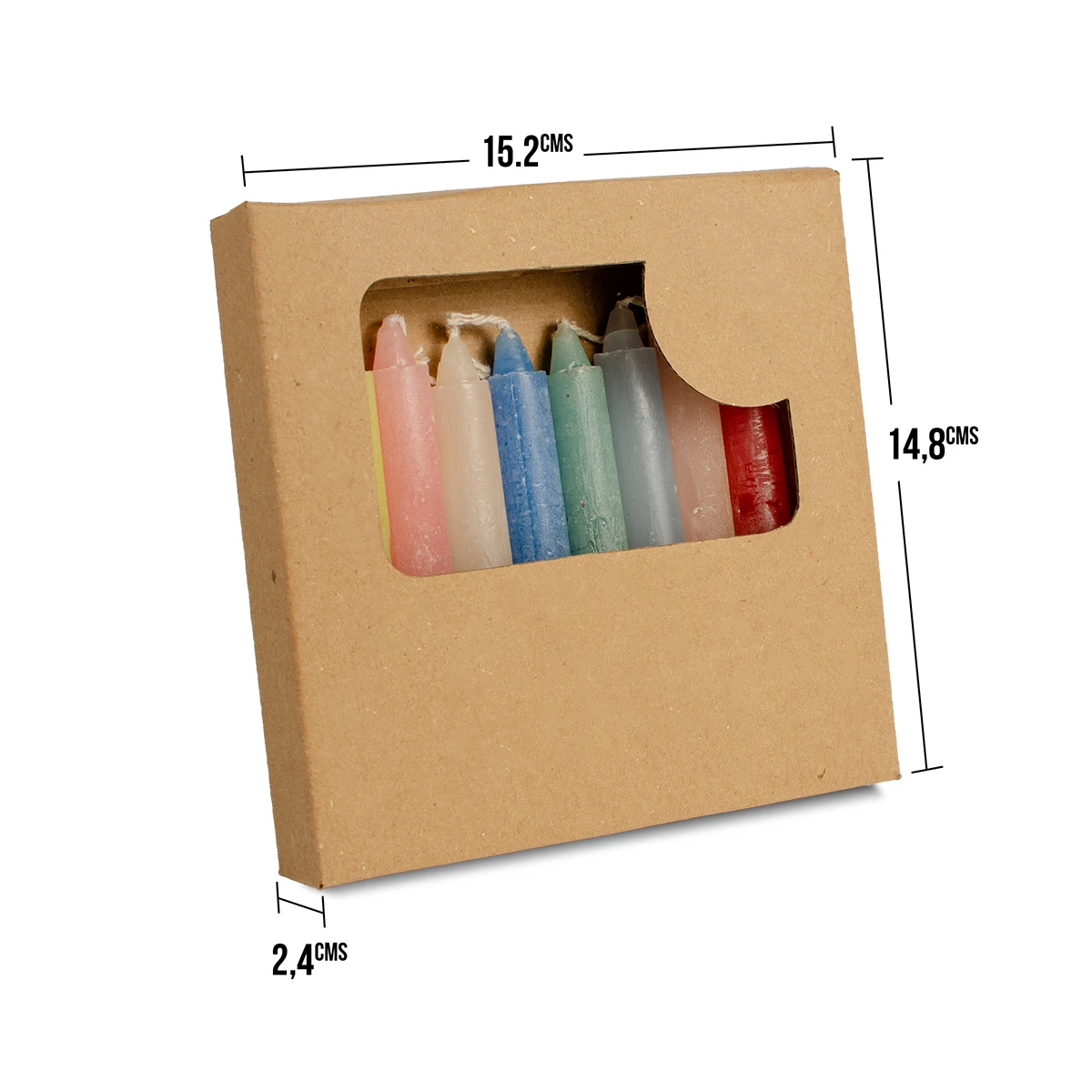 cajas de carton para 10 velas o velitas sin diseño