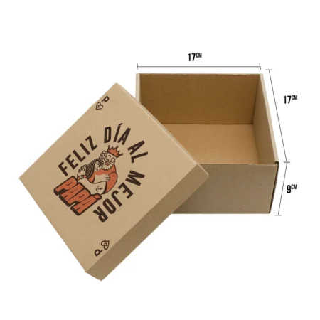 Caja de regalo de día del padre 2025 feliz día al mejor papá tamaño pequeña cuadrada