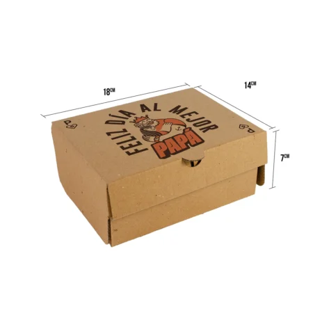 Caja de regalo de día del padre 2025 feliz día al mejor papá tamaño pequeña rectangular