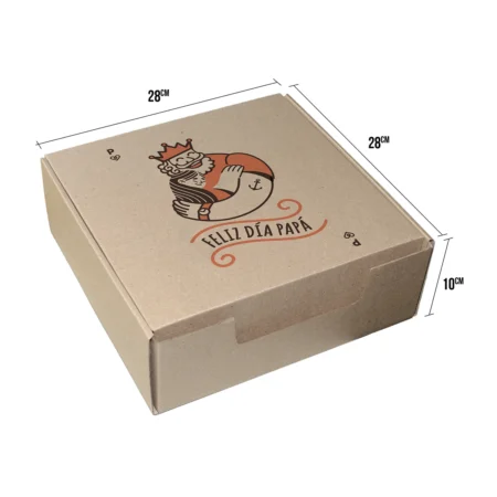 Caja de regalo de día del padre 2025 feliz día papá tamaño grande cuadrada