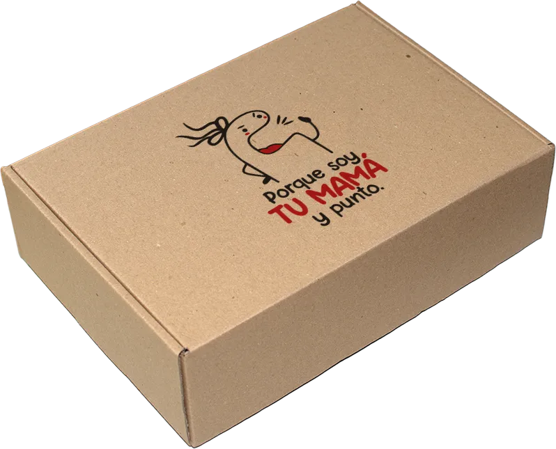 caja de regalos del día de la madre mediana 26x18x7 con mensaje divertido del día de la madre diseño exclusivo año 2026 transparente