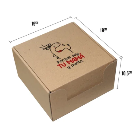 caja de regalos del día de la madre cuadrado con mensaje divertido del día de la madre diseño exclusivo año 2026