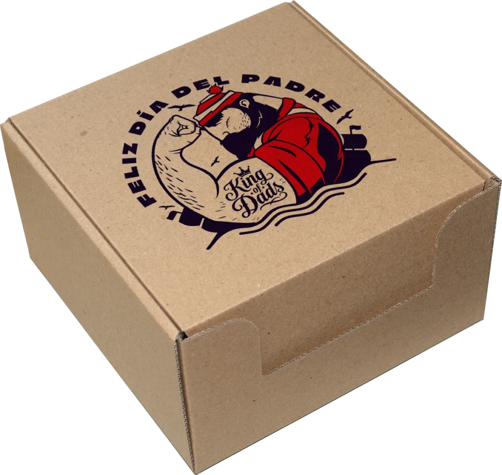 caja de regalo dia del padre 2026 tamaño cubo mediano transparente